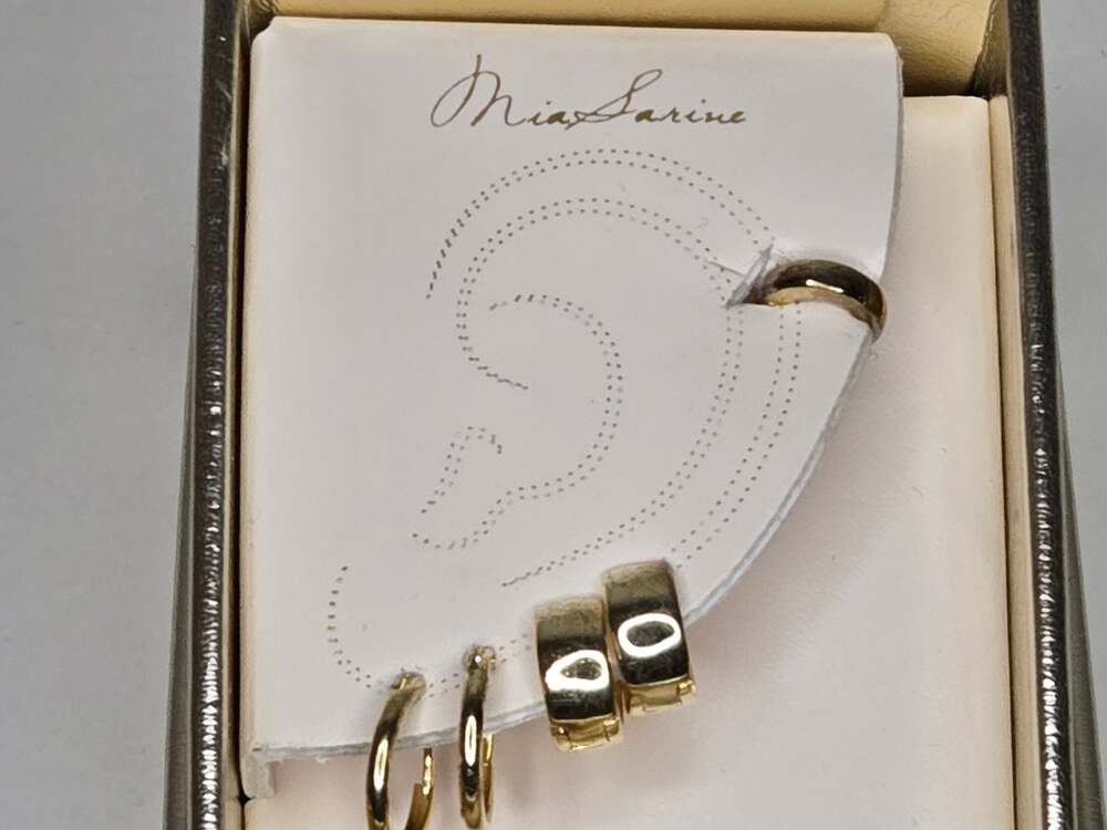 Mia Sarine Earring Set & Cuff Fine Silver Plated